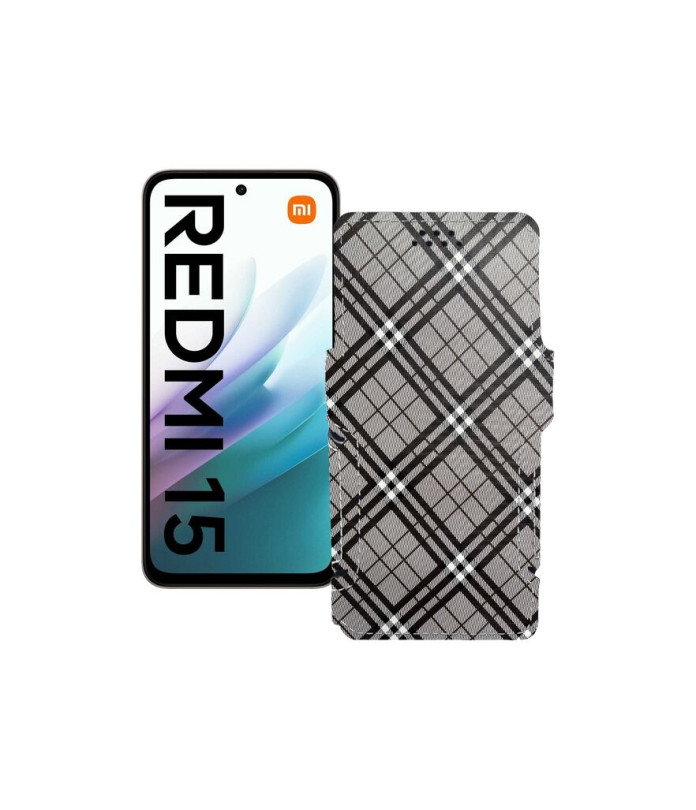 Чохол-книжка з екошкіри для телефону Xiaomi Redmi 15 4G