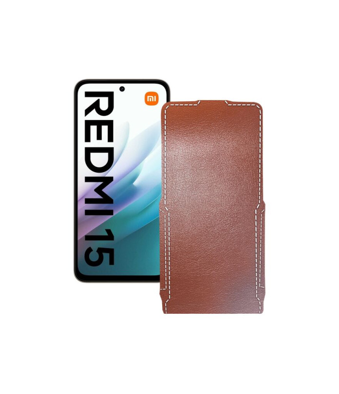 Чохол-флип з екошкіри для телефону Xiaomi Redmi 15 4G