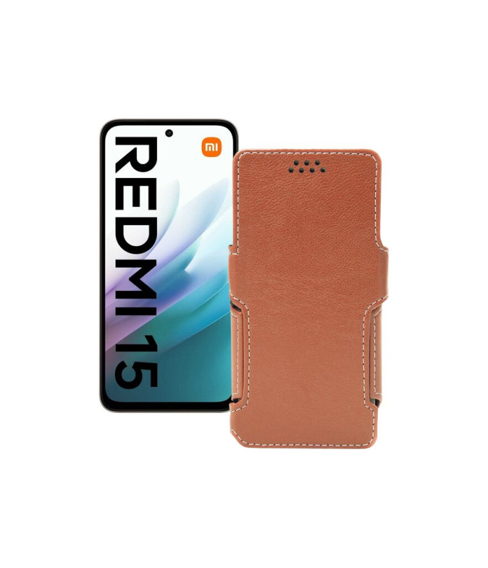 Чохол-книжка з екошкіри для телефону Xiaomi Redmi 15 4G