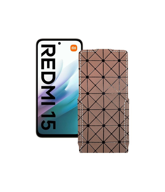 Чохол-флип з екошкіри для телефону Xiaomi Redmi 15 4G