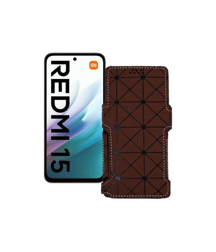 Чохол-книжка з екошкіри для телефону Xiaomi Redmi 15 4G