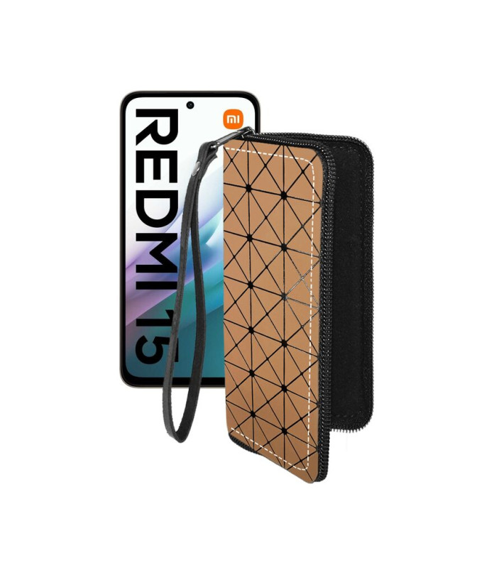 Чохол-гаманець з екошкіри для телефону Xiaomi Redmi 15 4G