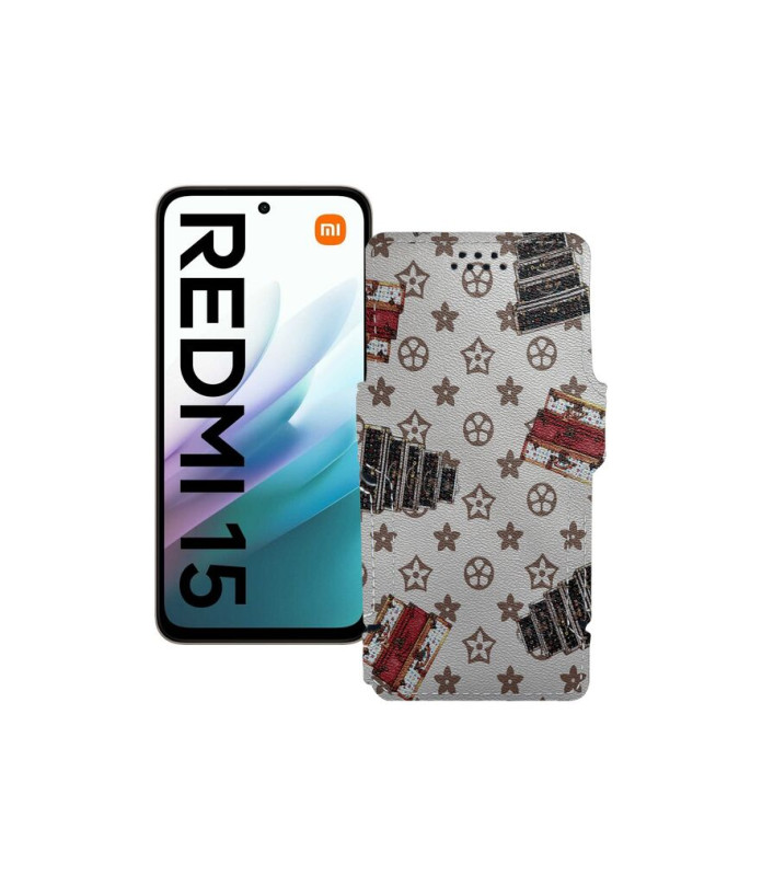 Чохол-книжка з екошкіри для телефону Xiaomi Redmi 15 4G
