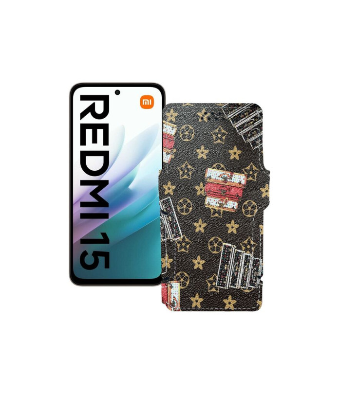 Чохол-книжка з екошкіри для телефону Xiaomi Redmi 15 4G