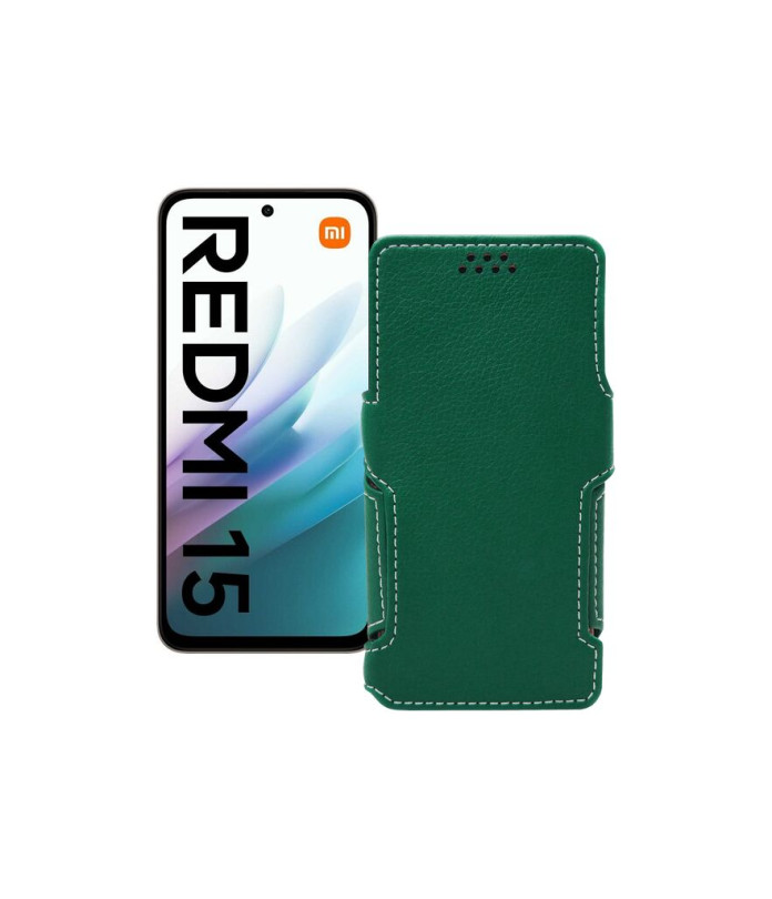 Чохол-книжка з екошкіри для телефону Xiaomi Redmi 15 4G