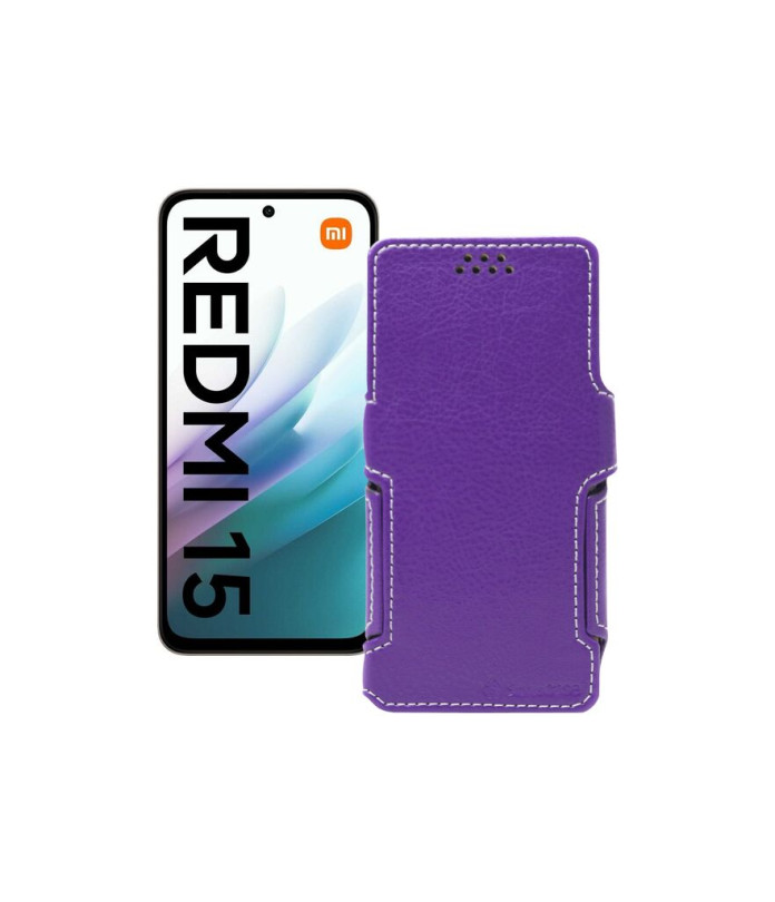 Чохол-книжка з екошкіри для телефону Xiaomi Redmi 15 4G