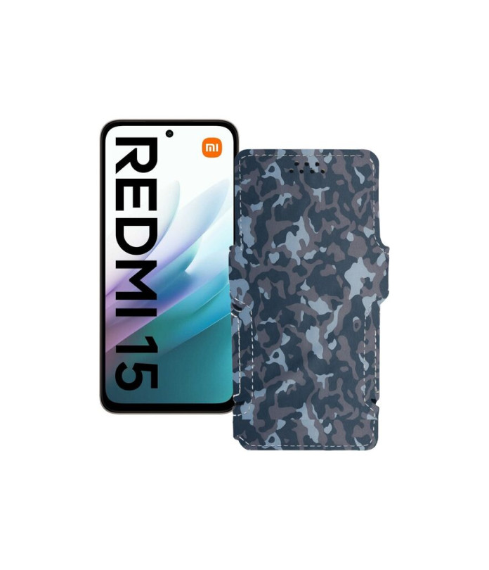 Чохол-книжка з екошкіри для телефону Xiaomi Redmi 15 4G