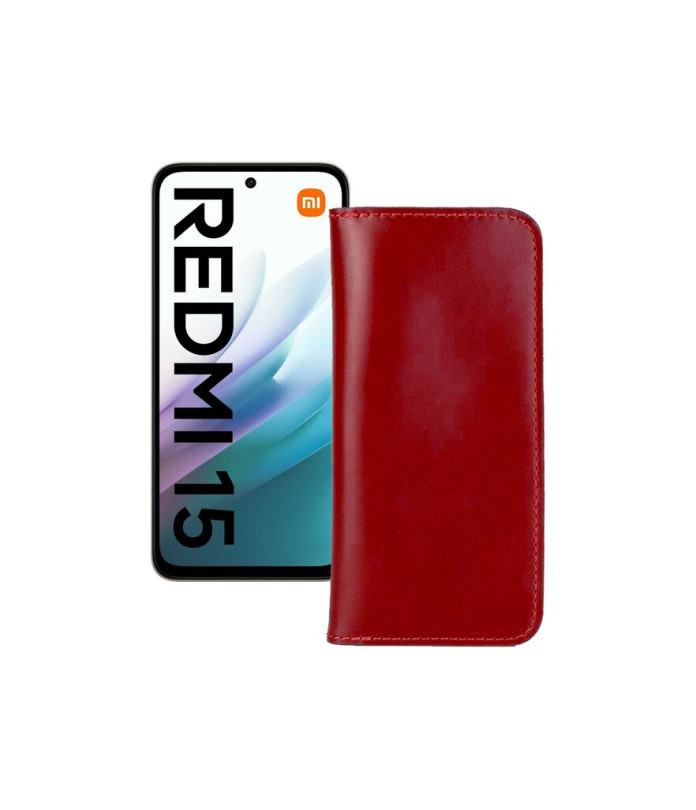 Портмоне з шкіри для телефону Xiaomi Redmi 15 4G
