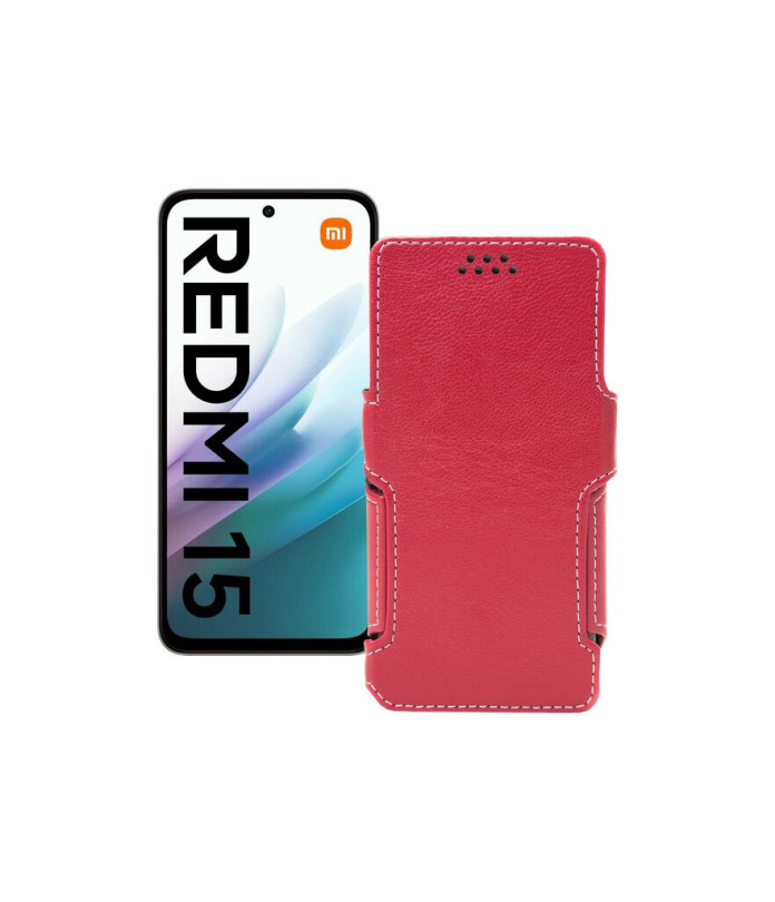 Чохол-книжка з екошкіри для телефону Xiaomi Redmi 15 4G