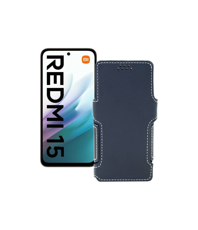 Чохол-книжка з екошкіри для телефону Xiaomi Redmi 15 4G
