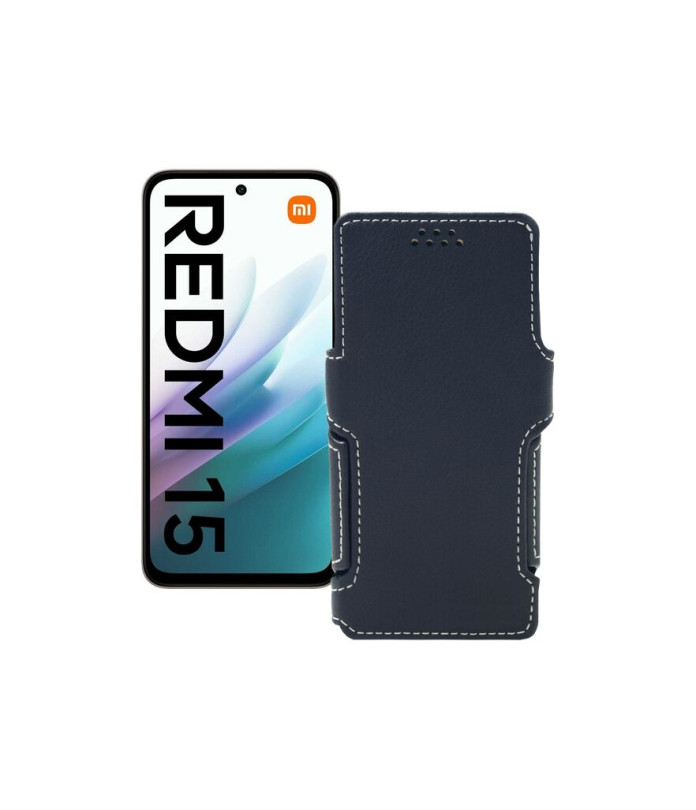 Чохол-книжка з екошкіри для телефону Xiaomi Redmi 15 4G