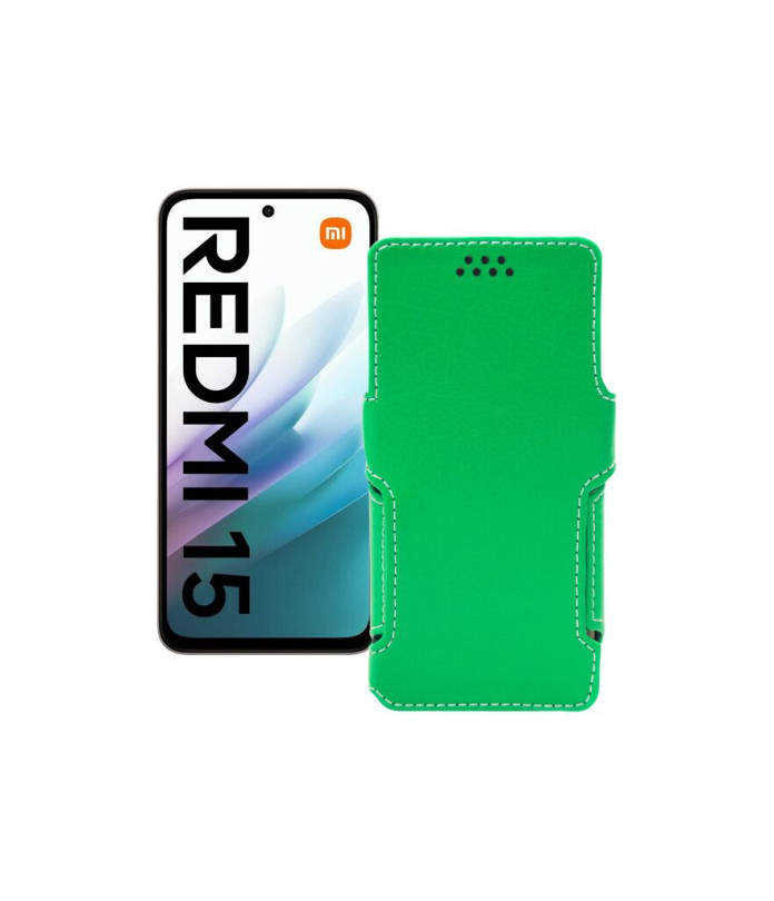 Чохол-книжка з екошкіри для телефону Xiaomi Redmi 15 4G