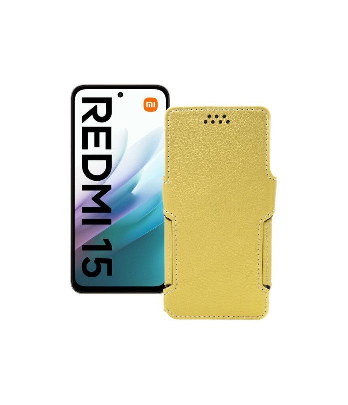 Чохол-книжка з екошкіри для телефону Xiaomi Redmi 15 4G