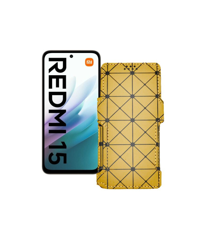 Чохол-книжка з екошкіри для телефону Xiaomi Redmi 15 4G