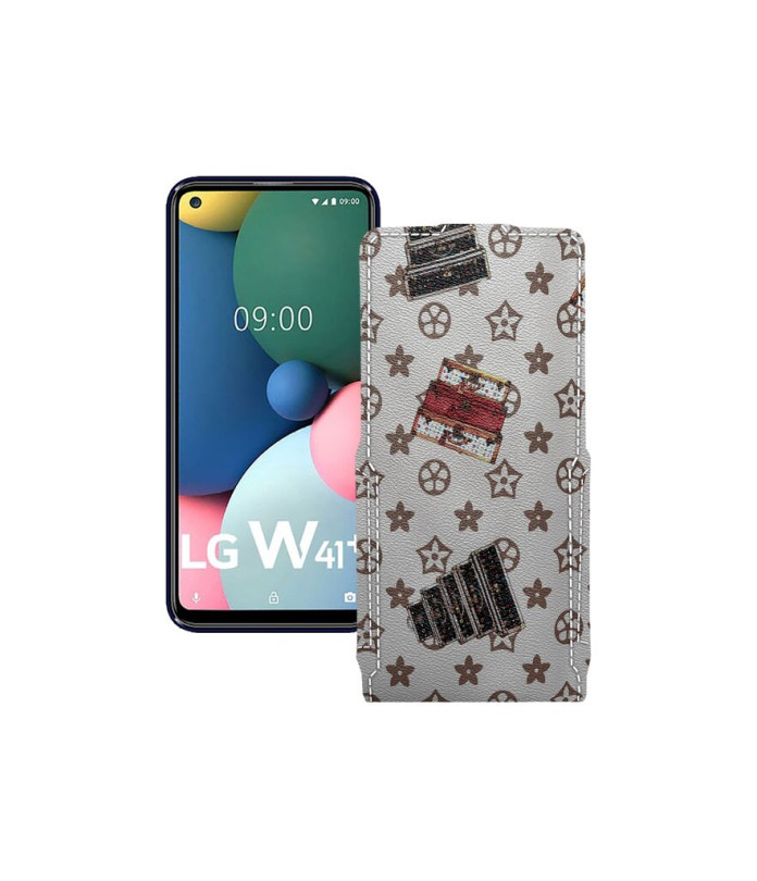 Чохол-флип з екошкіри для телефону LG W41 Plus