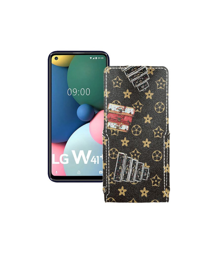 Чохол-флип з екошкіри для телефону LG W41 Plus