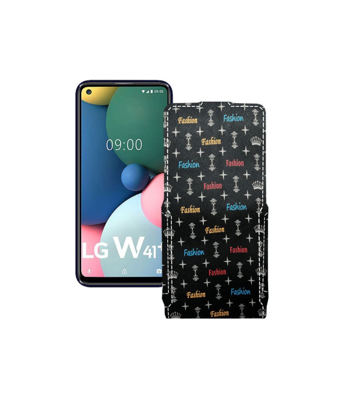 Чохол-флип з екошкіри для телефону LG W41 Plus