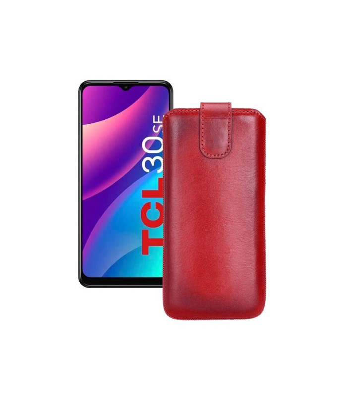 Витяжка з екошкіри для телефону TCL 30E (SE)