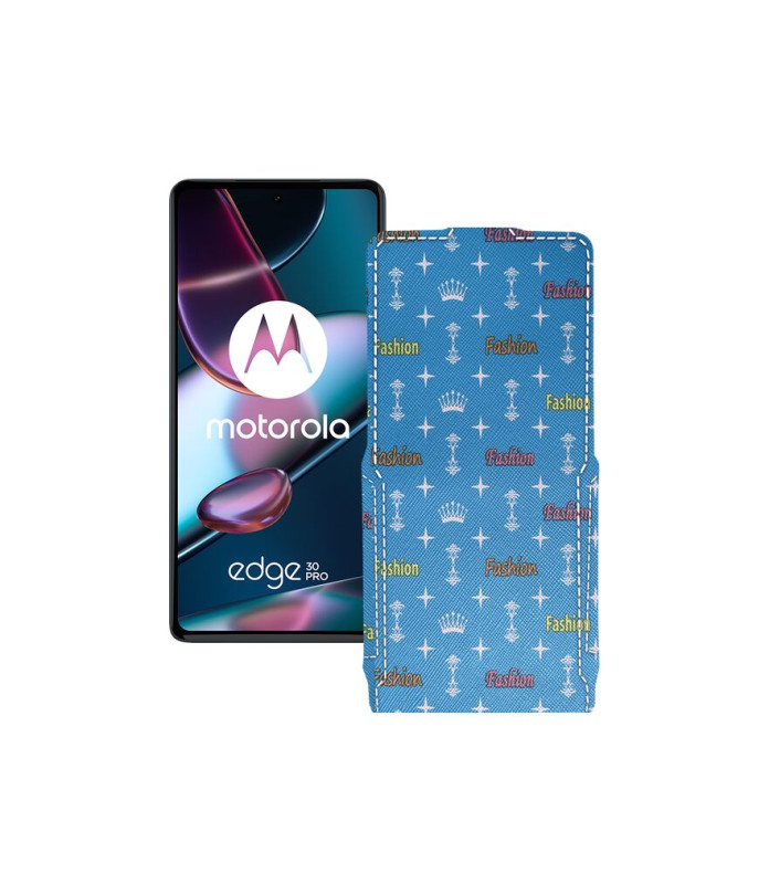 Чохол-флип з екошкіри для телефону Motorola Edge 30 pro