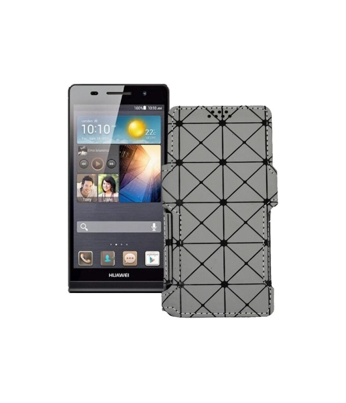 Чохол-книжка з екошкіри для телефону Huawei Ascend P6-C00