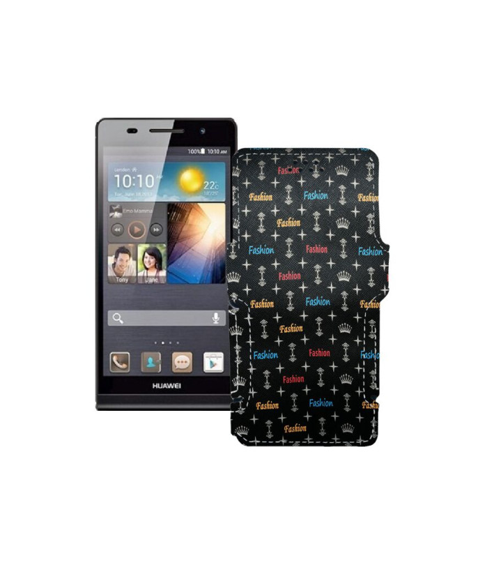 Чохол-книжка з екошкіри для телефону Huawei Ascend P6-C00