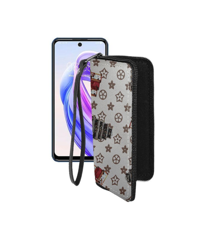 Чохол-гаманець з екошкіри для телефону Meizu Mblu 21