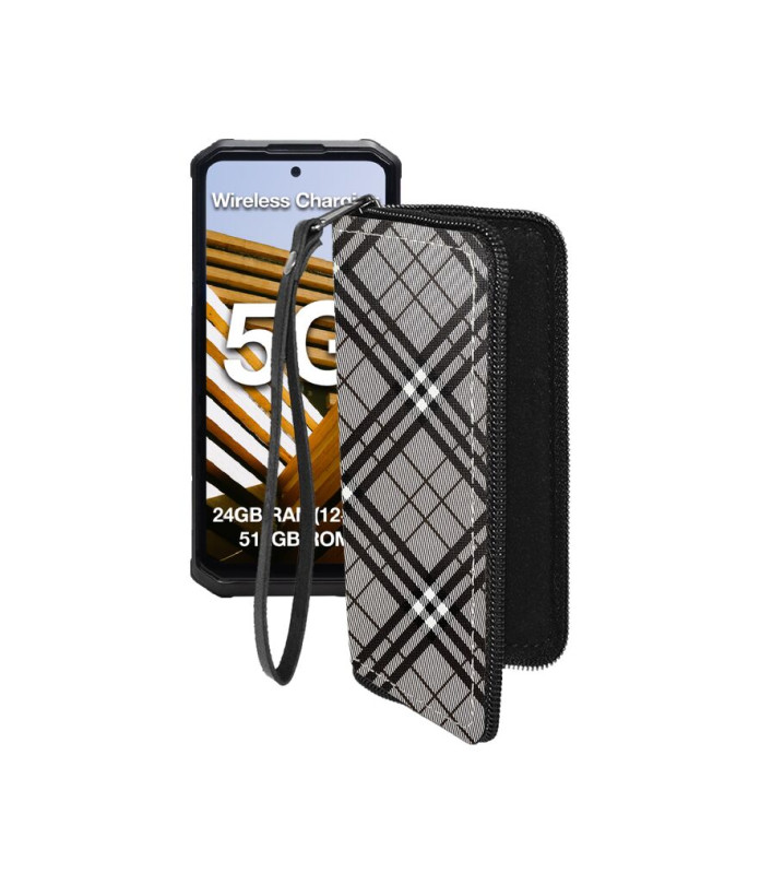 Чохол-гаманець з екошкіри для телефону AGM G3