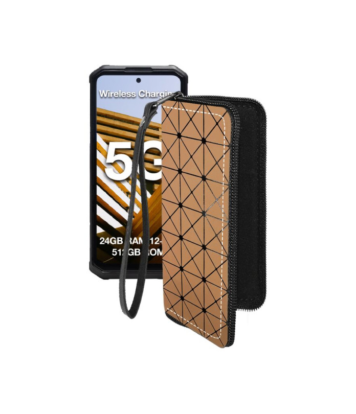 Чохол-гаманець з екошкіри для телефону AGM G3