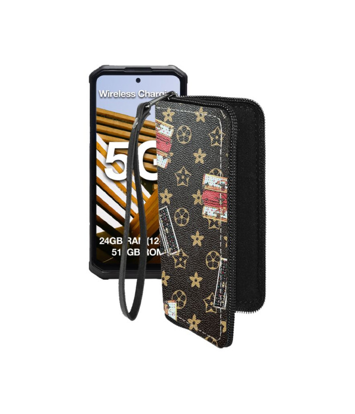 Чохол-гаманець з екошкіри для телефону AGM G3