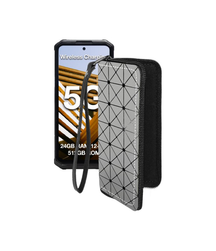 Чохол-гаманець з екошкіри для телефону AGM G3