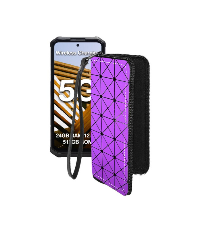 Чохол-гаманець з екошкіри для телефону AGM G3