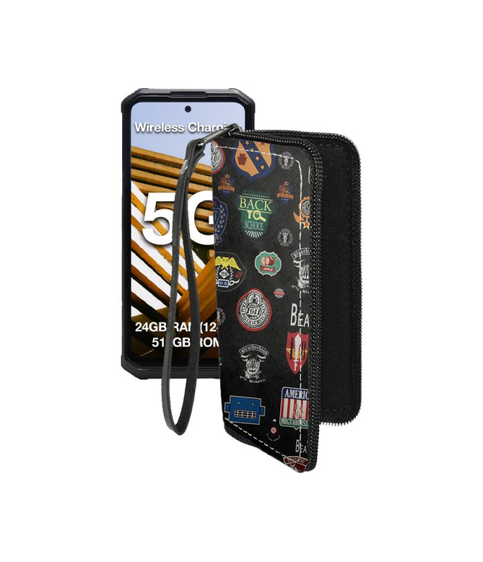 Чохол-гаманець з екошкіри для телефону AGM G3