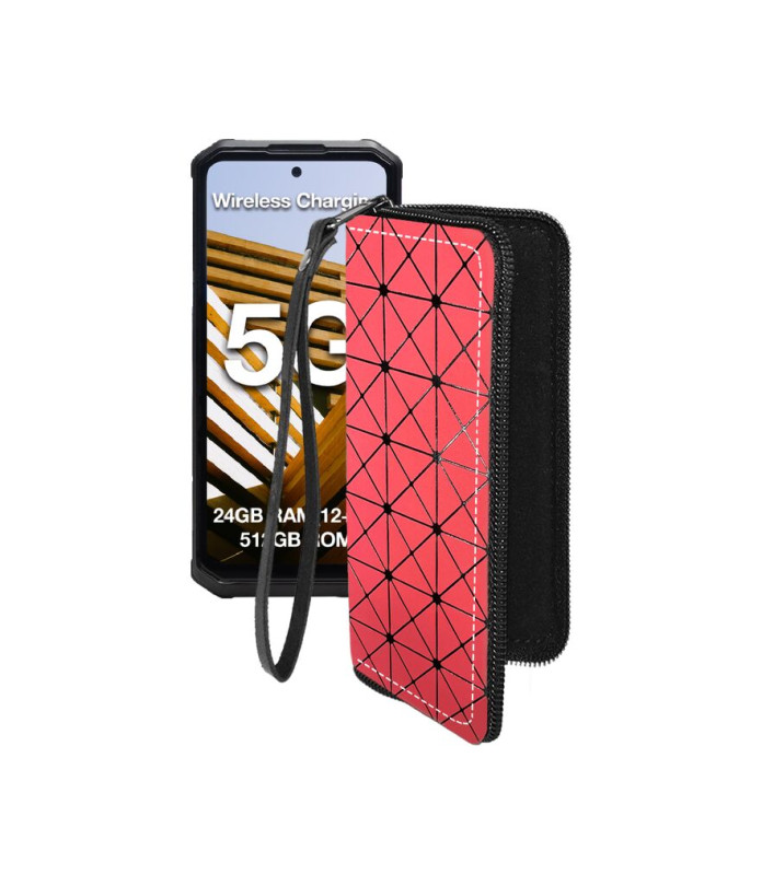 Чохол-гаманець з екошкіри для телефону AGM G3