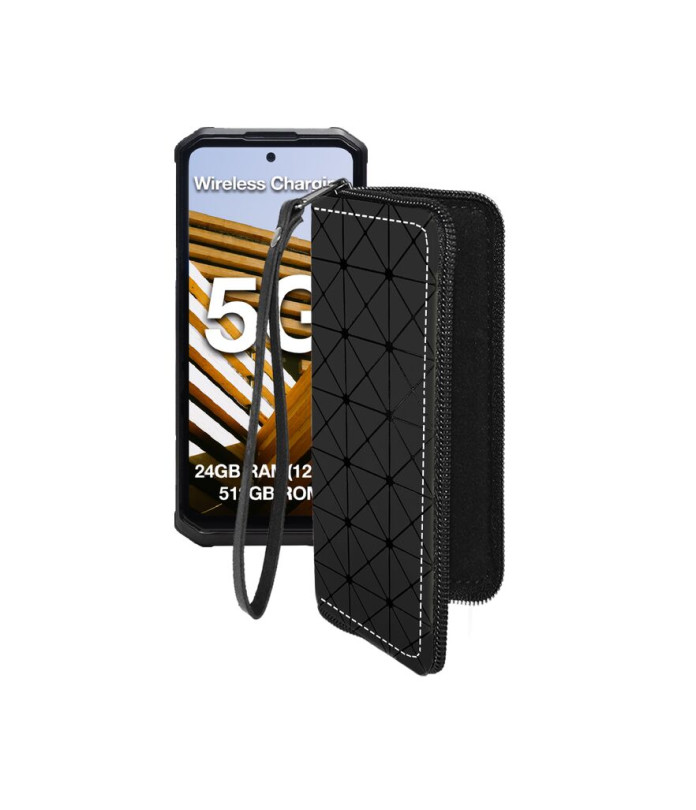 Чохол-гаманець з екошкіри для телефону AGM G3