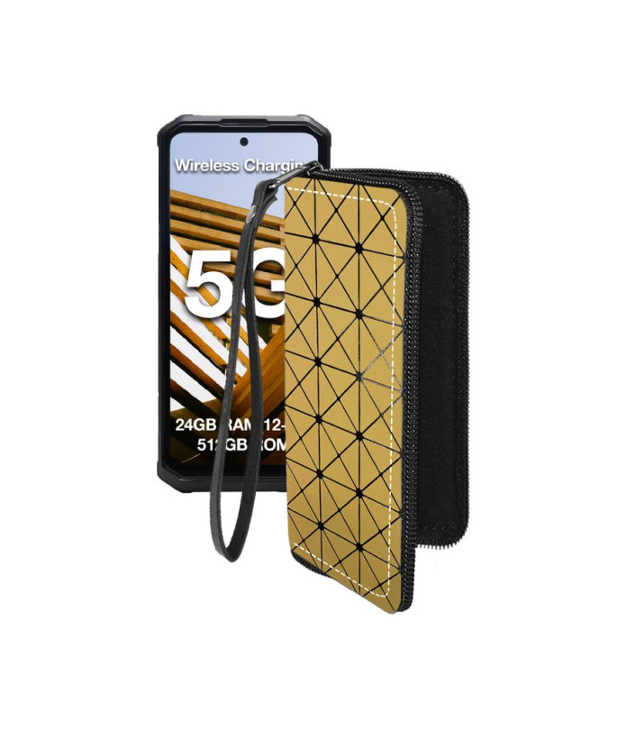 Чохол-гаманець з екошкіри для телефону AGM G3