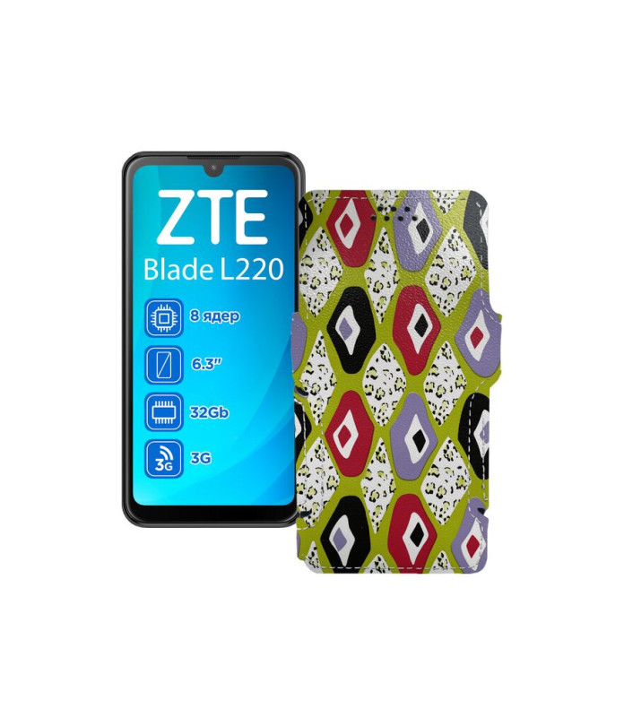 Чохол-книжка з екошкіри для телефону ZTE Blade L220