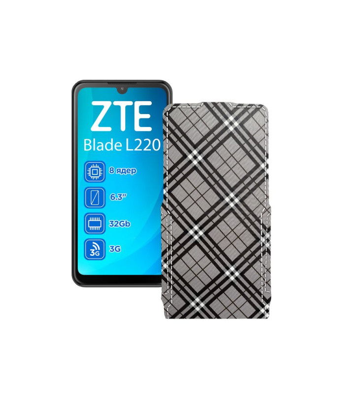 Чохол-флип з екошкіри для телефону ZTE Blade L220