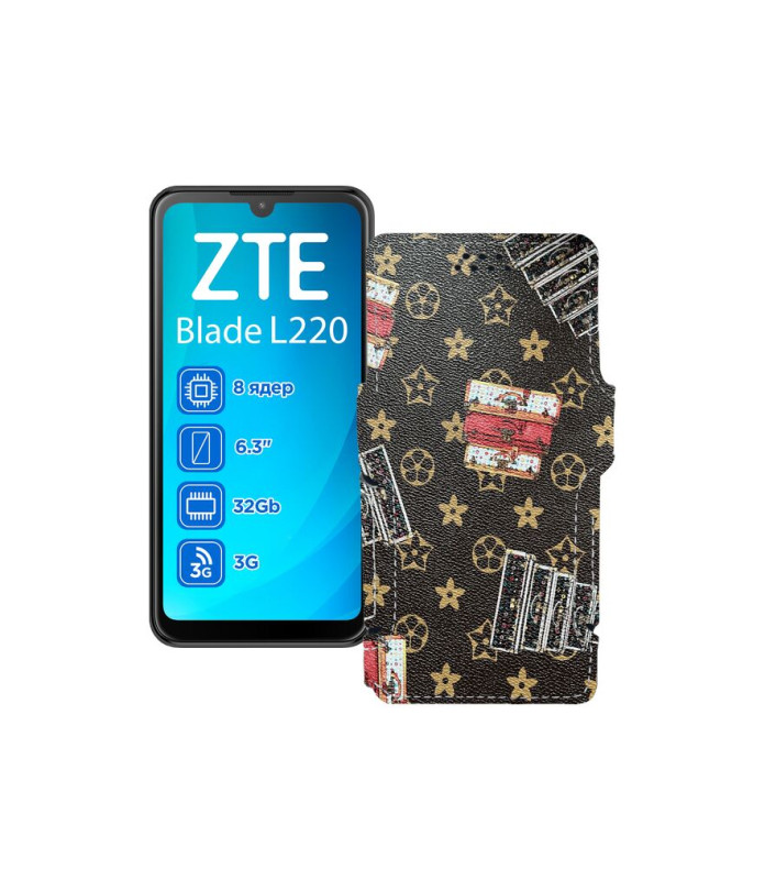 Чохол-книжка з екошкіри для телефону ZTE Blade L220