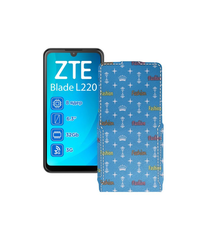 Чохол-флип з екошкіри для телефону ZTE Blade L220