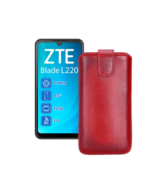 Витяжка з екошкіри для телефону ZTE Blade L220