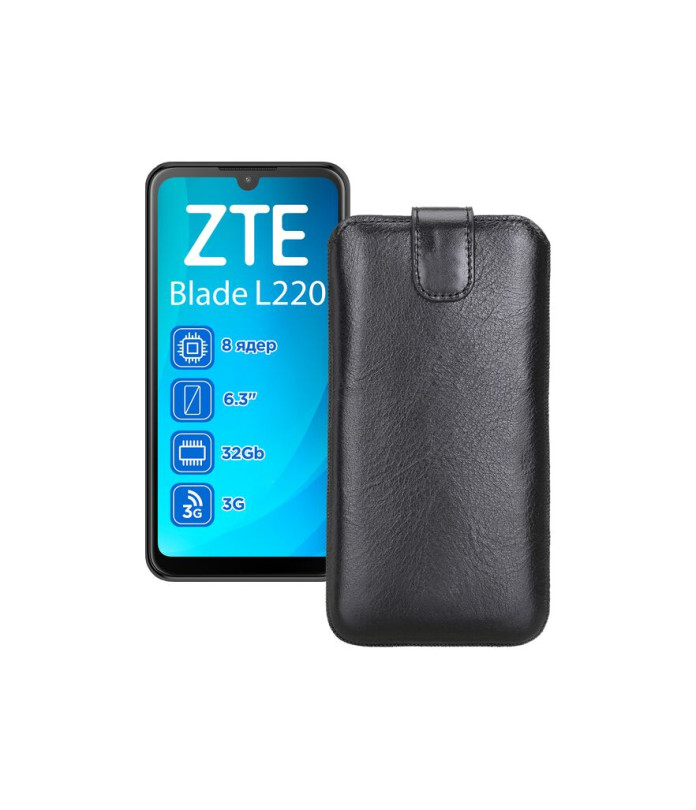 Витяжка з екошкіри для телефону ZTE Blade L220