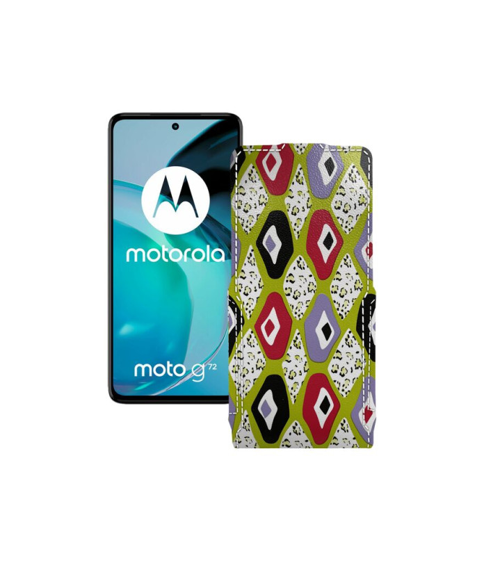 Чохол-флип з екошкіри для телефону Motorola Moto G72