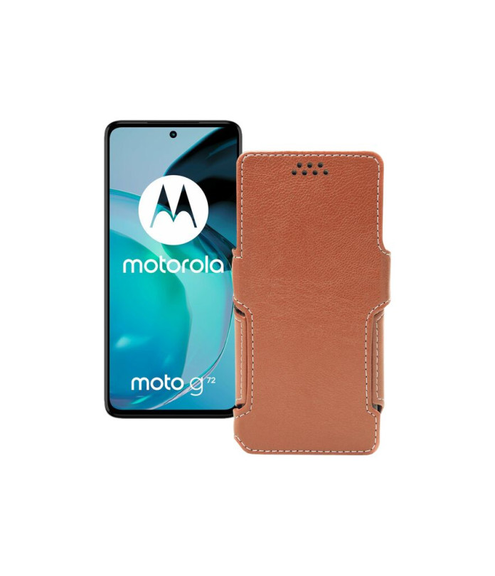 Чохол-книжка з екошкіри для телефону Motorola Moto G72