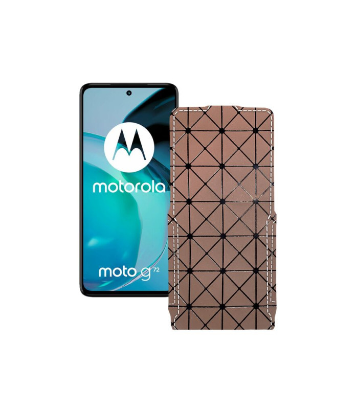 Чохол-флип з екошкіри для телефону Motorola Moto G72