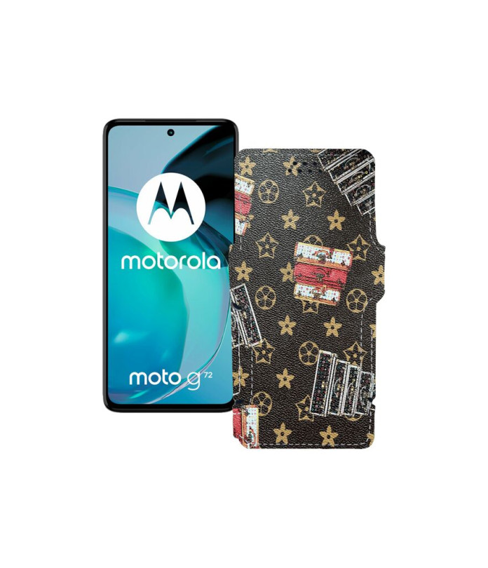 Чохол-книжка з екошкіри для телефону Motorola Moto G72