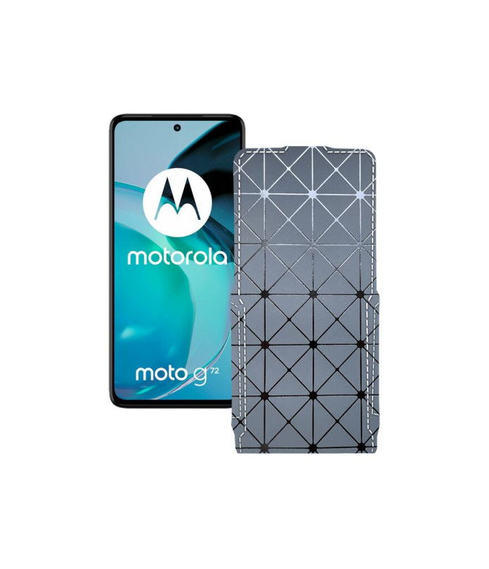 Чохол-флип з екошкіри для телефону Motorola Moto G72