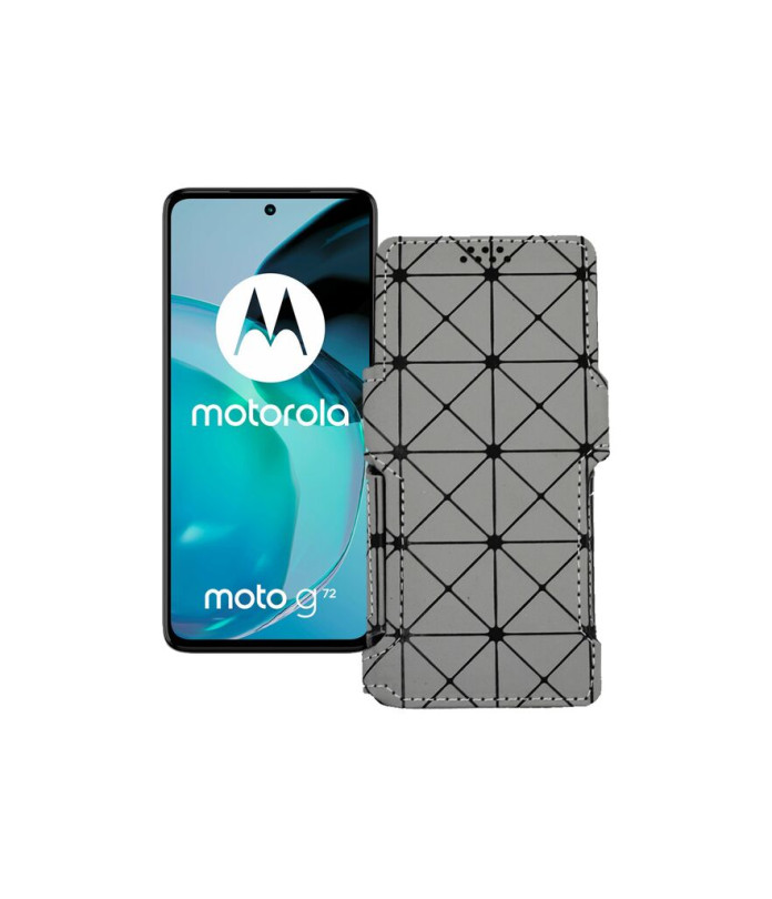 Чохол-книжка з екошкіри для телефону Motorola Moto G72