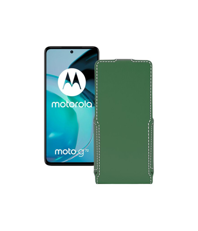 Чохол-флип з екошкіри для телефону Motorola Moto G72