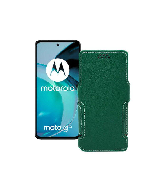 Чохол-книжка з екошкіри для телефону Motorola Moto G72