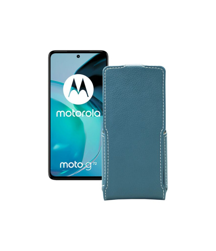 Чохол-флип з екошкіри для телефону Motorola Moto G72